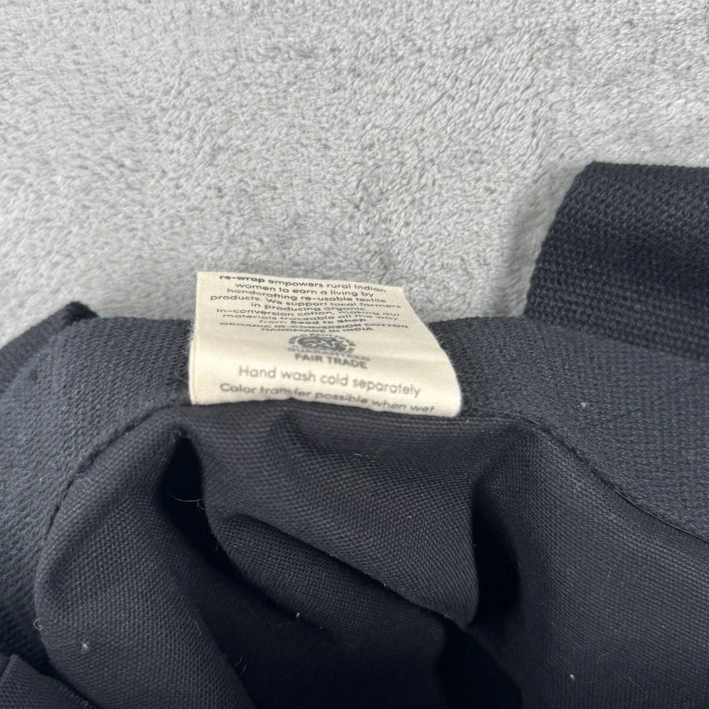 Barnes & Noble Premium‎ Organic In-Conversion Cotton Tote Black & Gold New